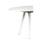 Стол ВВР Элип-2 Мрамор марквина белый/белый профиль